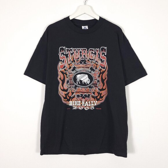 Alstyle Apparel Vintage Sturgis Bike Rally Crew Neck T Shirt Made in USA - Picture 1 of 8